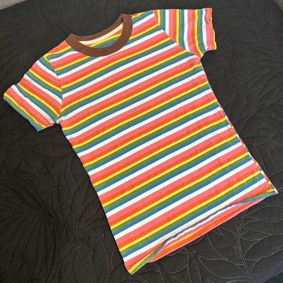Big Bud Press Tops - Big Bud Press rainbow ringer T